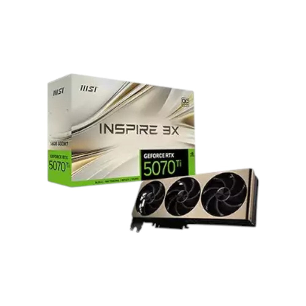 MSI GeForce RTX 5070 Ti 16G INSPIRE 3X OC 16GB GDDR7 Graphics Card (GCMSI90706)