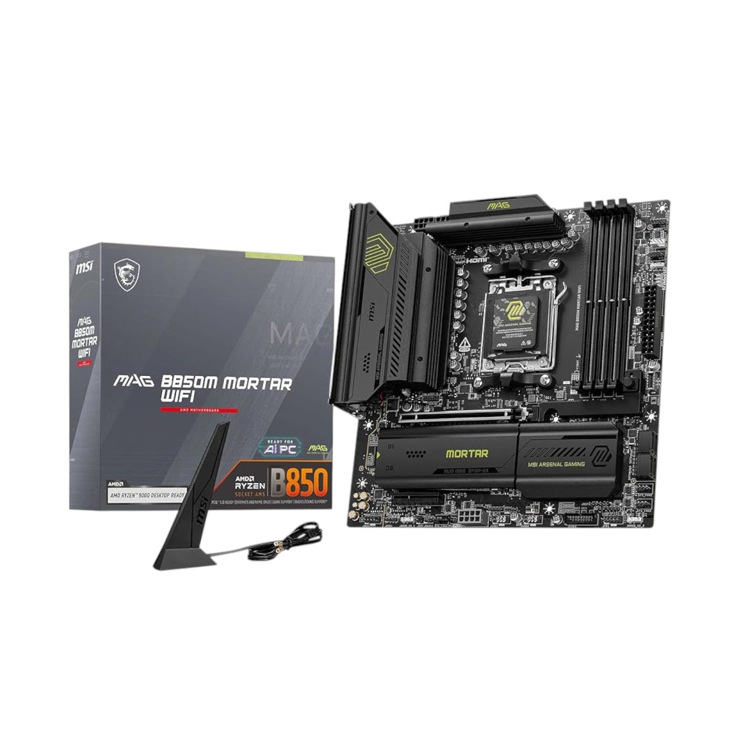MSI MAG B850M MORTAR WIFI AM5 mATX Motherboard (MMSIAMD5212)