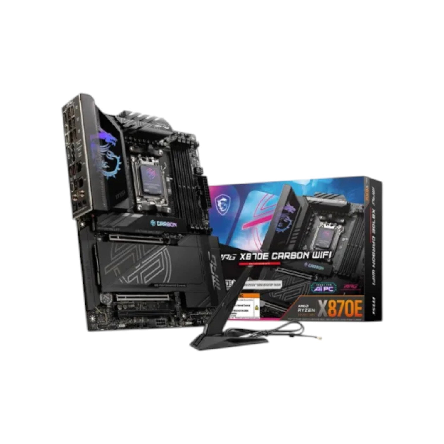 MSI MPG X870E CARBON WIFI AMD AM5 DDR5 ATX Motherboard (MMSIAMD5202)