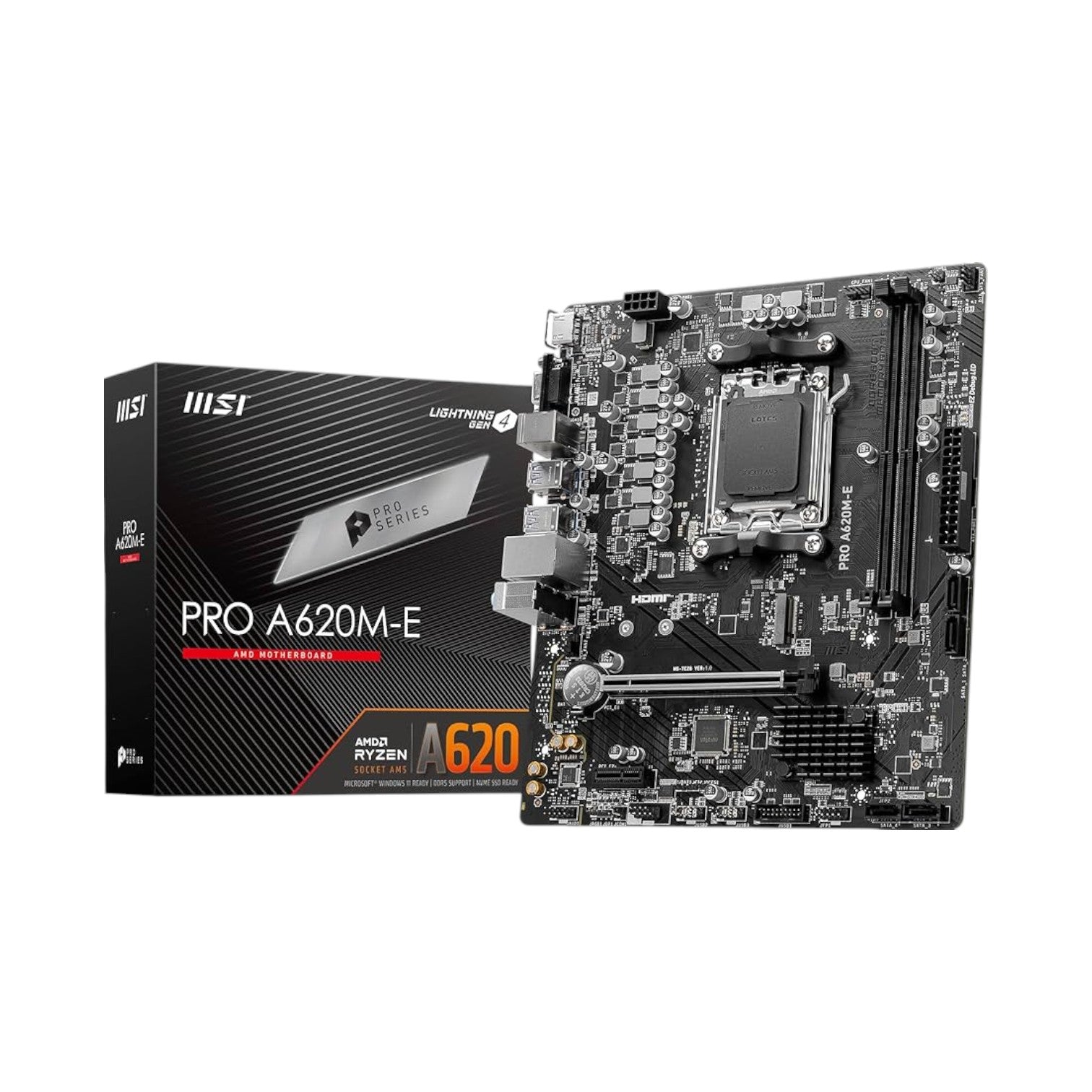 MSI PRO A620M-E AMD AM5 mATX Motherboard (MMSIAMD5243)