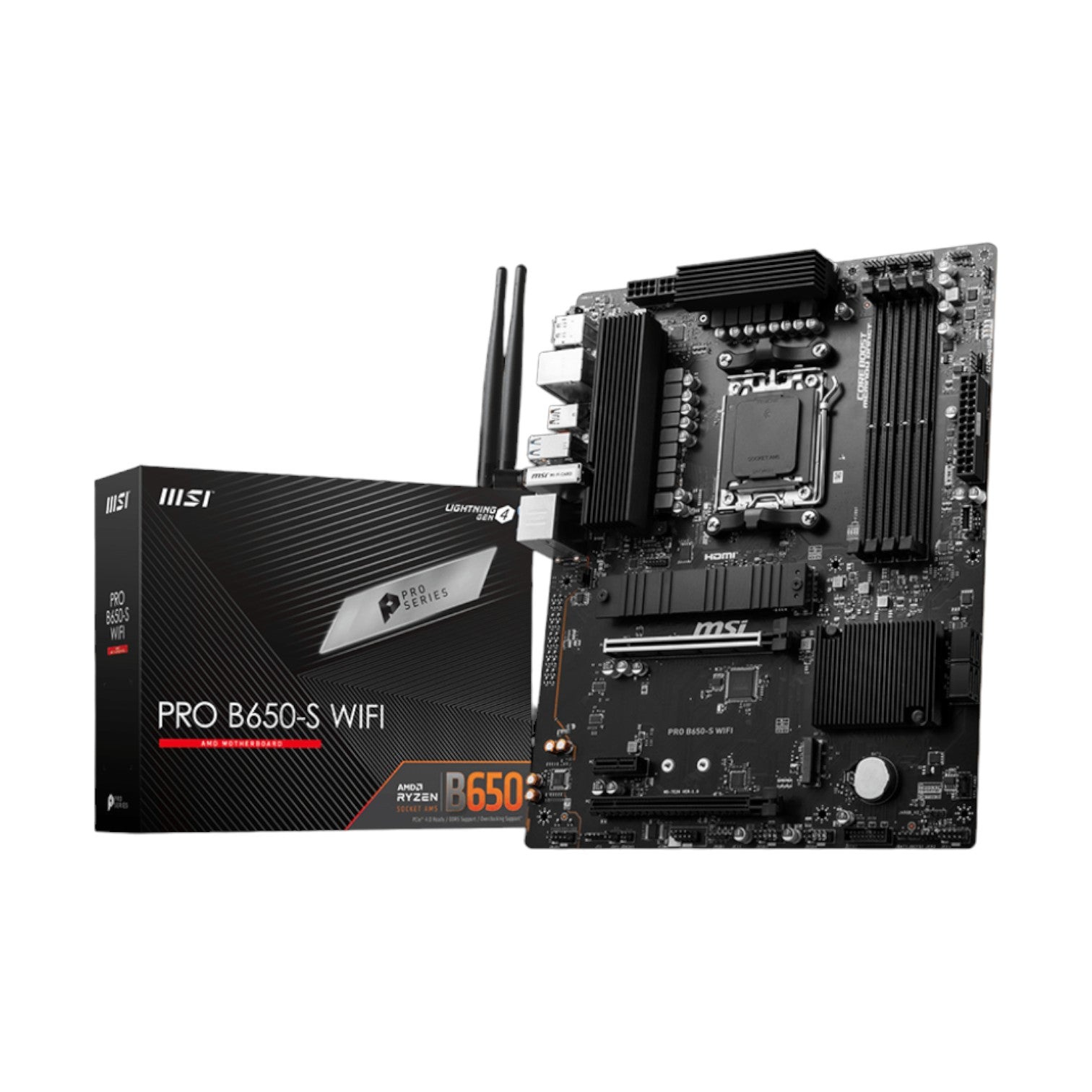 MSI PRO B650-S WIFI DDR5 AM5 ATX Motherboard (MMSIAMD5230)