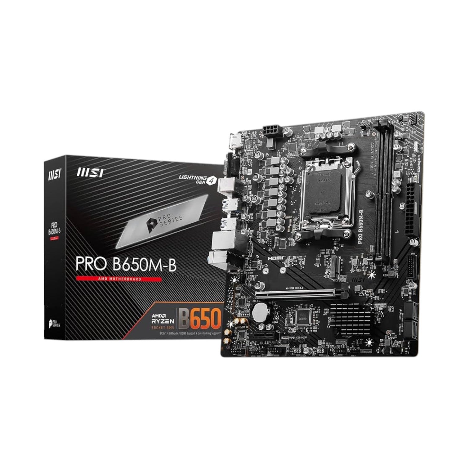 MSI PRO B650M-B DDR5 AMD AM5 m-ATX Motherboard (MMSIAMD5240)