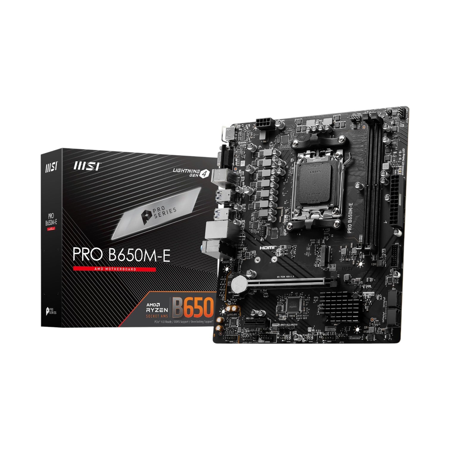 MSI PRO B650M-E AM5 mATX Motherboard (MMSIAMD5241)