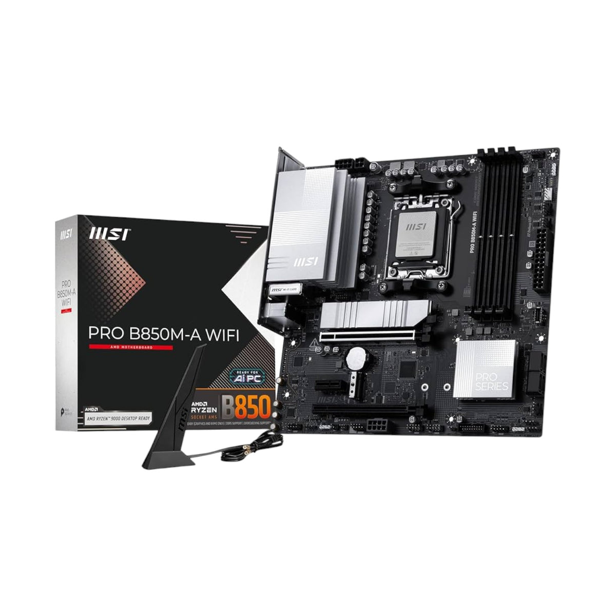 MSI PRO B850M-A WIFI AM5 mATX Motherboard (MMSIAMD5221)
