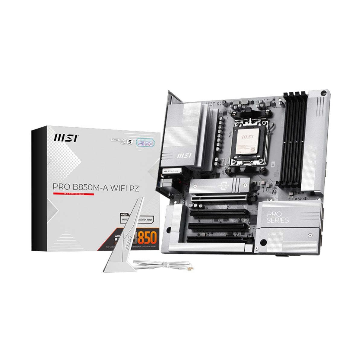 MSI PRO B850M-A WIFI PZ AM5 mATX Motherboard (MMSIAMD5215)