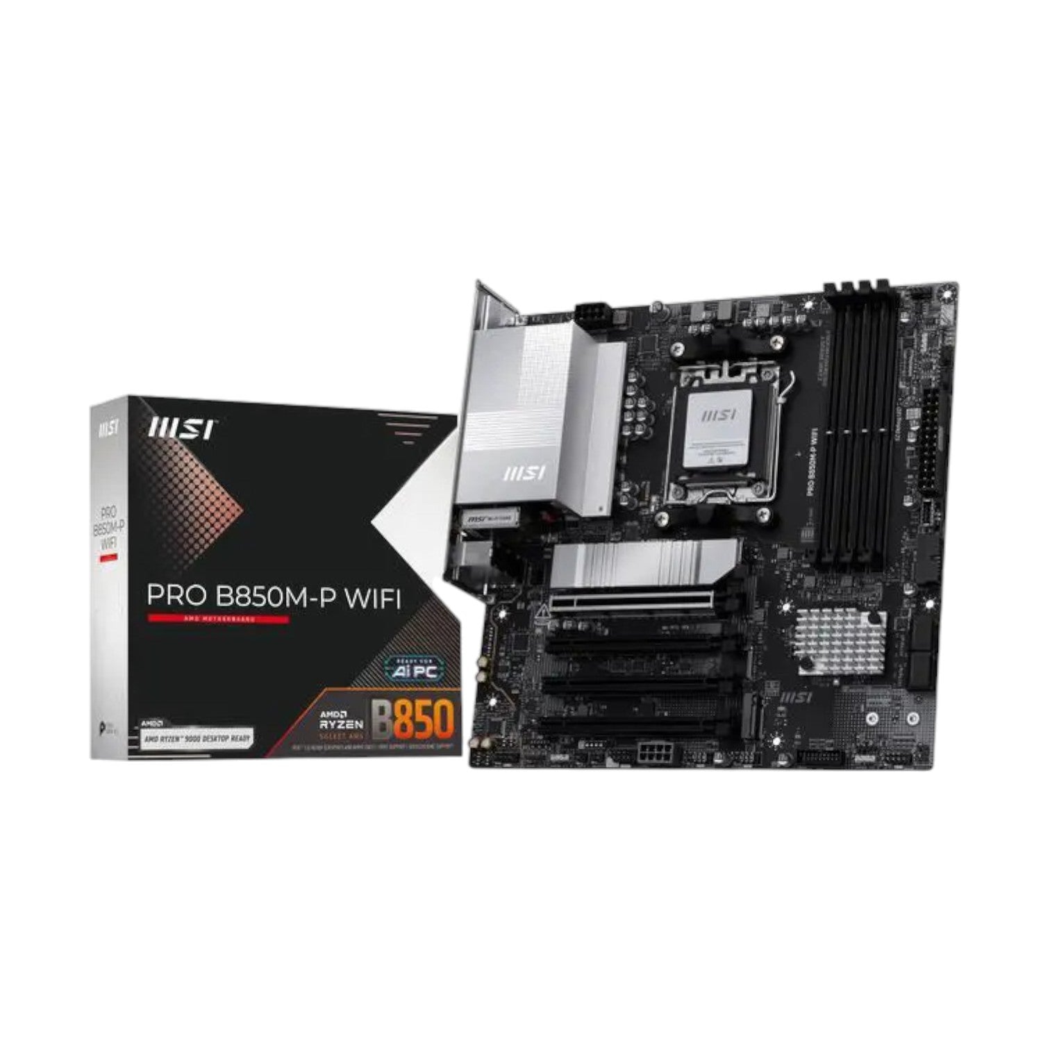 MSI PRO B850M-P WIFI AM5 mATX Motherboard (MMSIAMD5222)