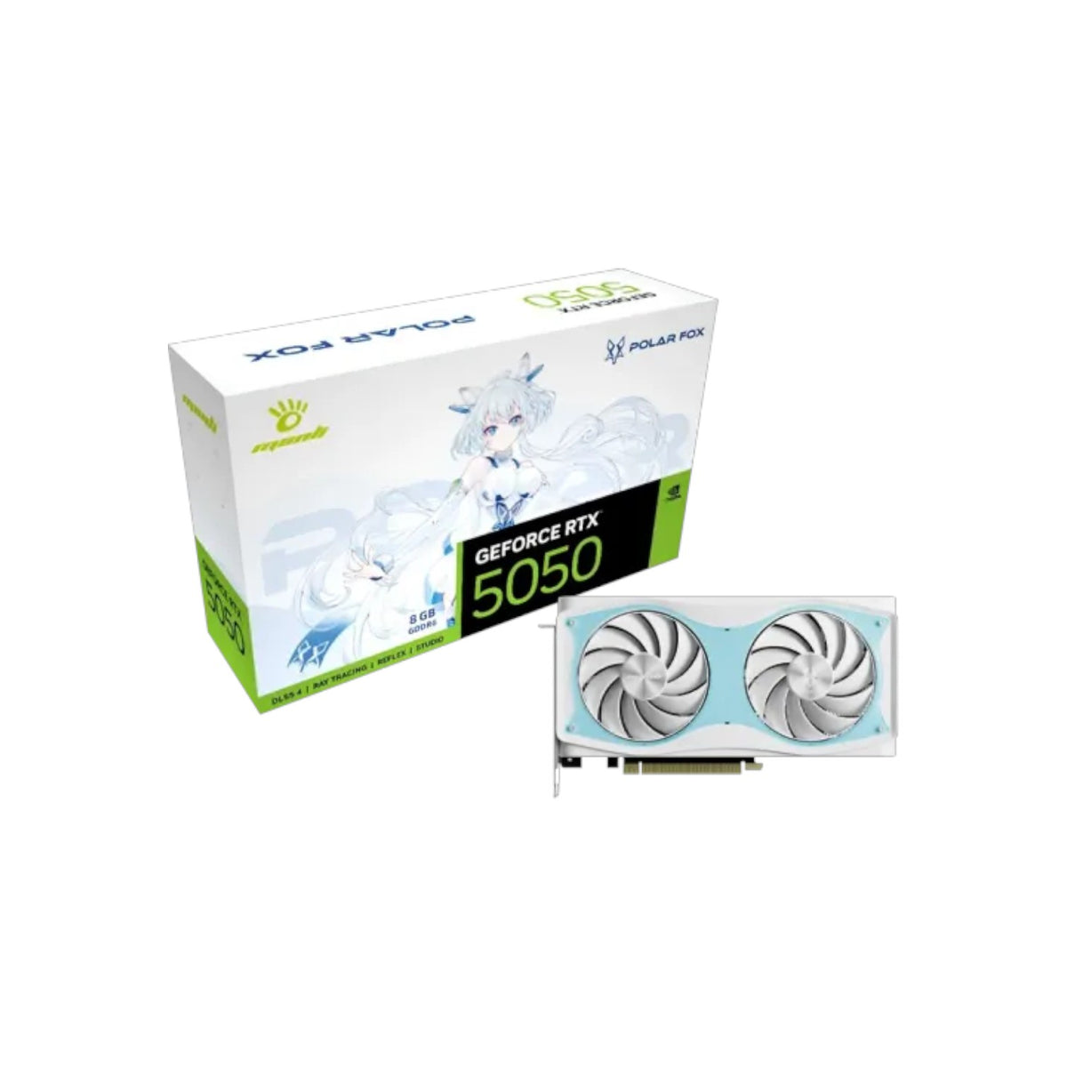 Manli Polar Fox GeForce RTX 5050 OC 8GB GDDR6 Graphics Card (GCM90107)