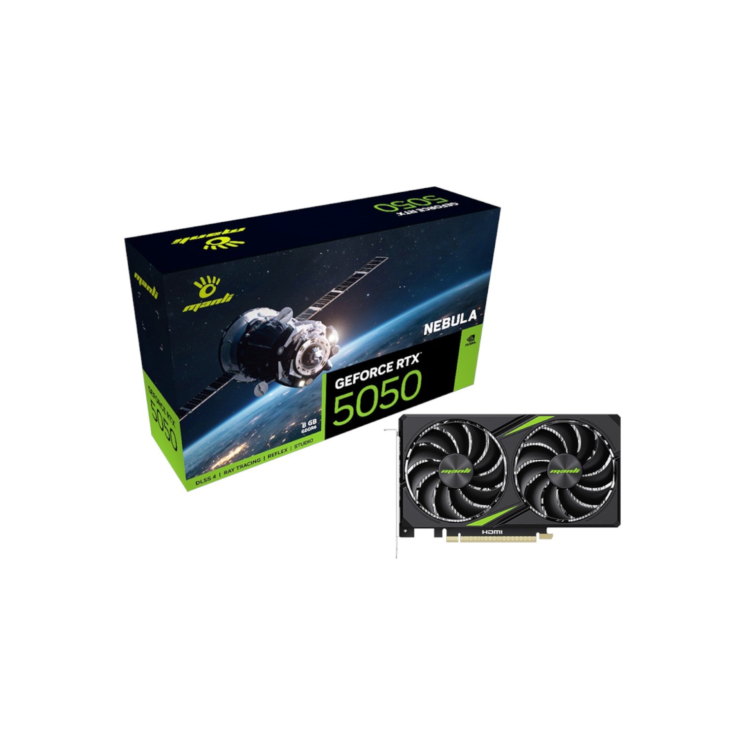 Manli Nebula GeForce RTX 5050 8GB GDDR6 Graphics Card (GCM90116)