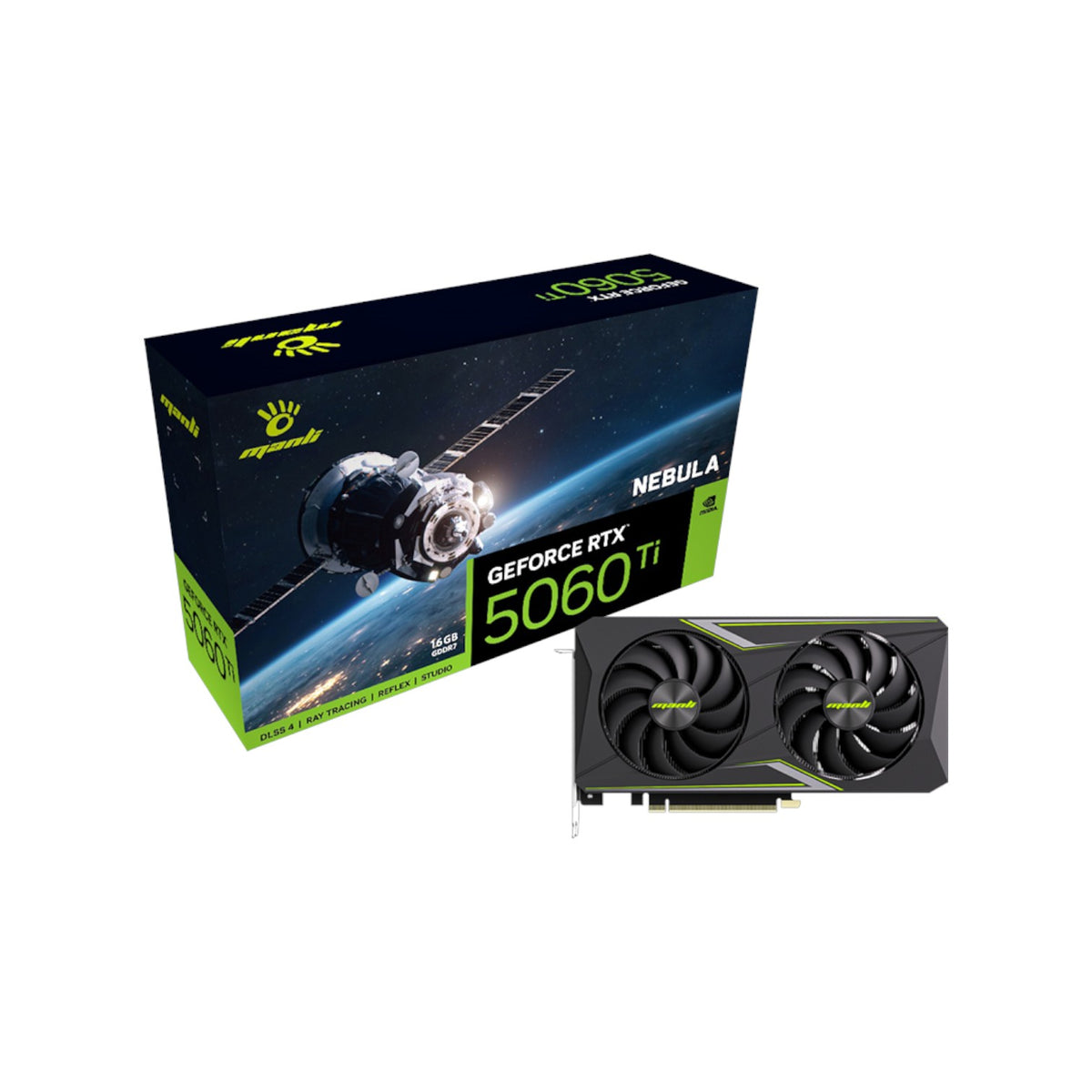 Manli Nebula GeForce RTX 5060 Ti 16GB GDDR7 Graphics Card (GCM90112)