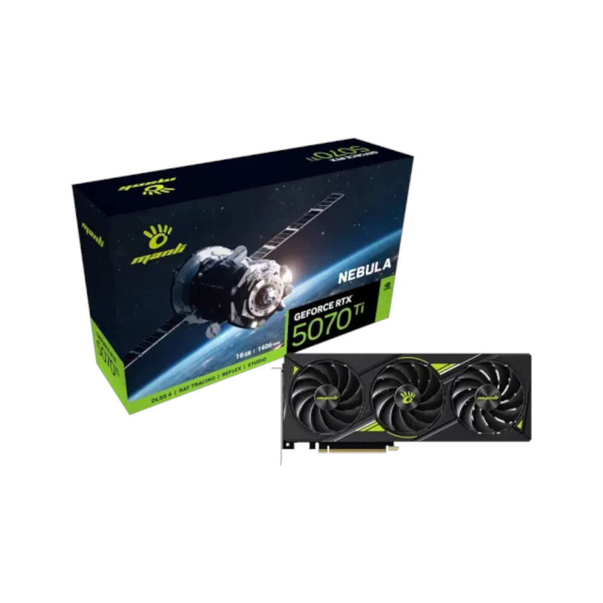 Manli Nebula GeForce RTX 5070 Ti 16GB GDDR7 Graphics Card (GCM90110)