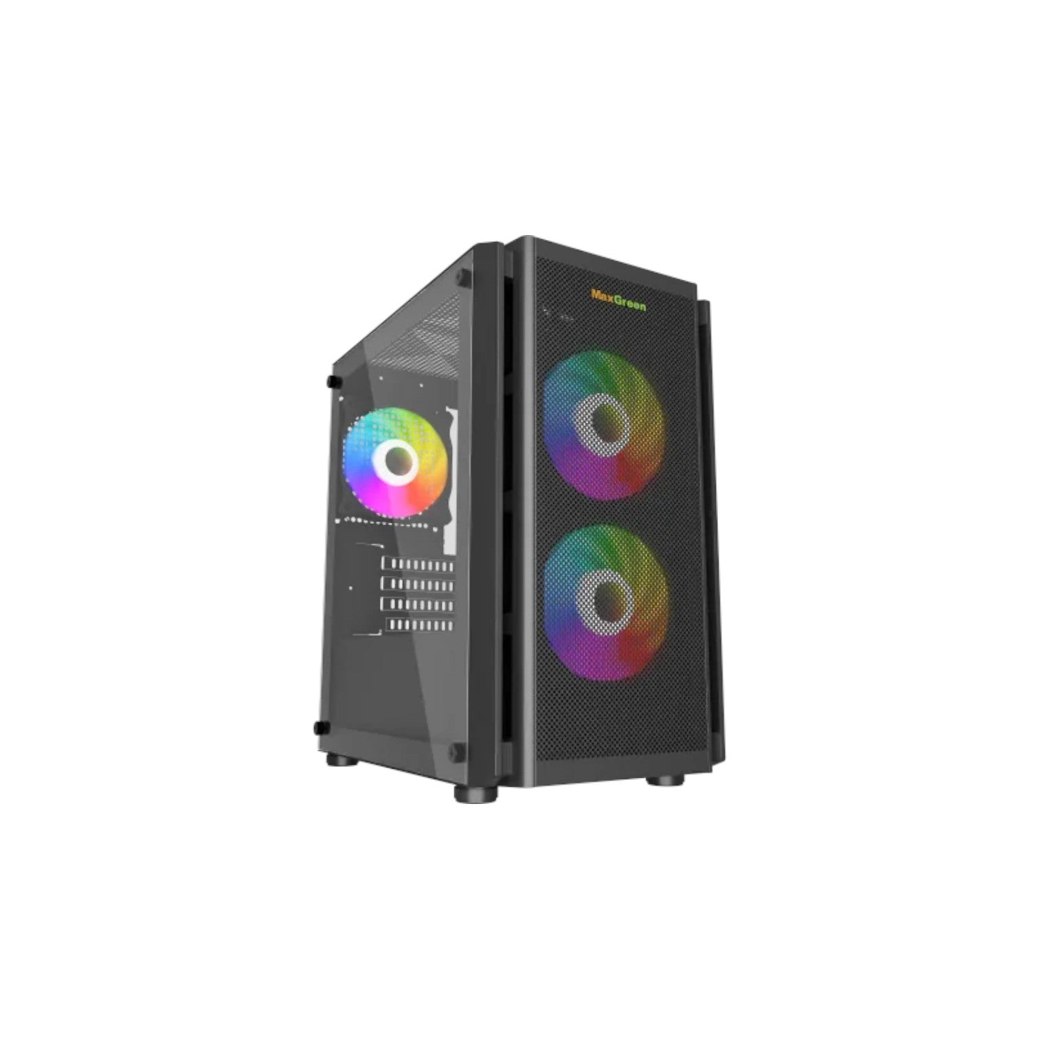 MaxGreen 5510-Mesh Mid-Tower M-ATX Gaming Case with PSU (PCCMG10006)