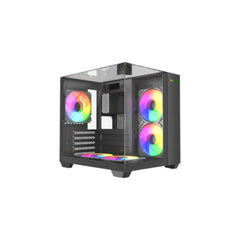 MaxGreen S275-33 Mid-Tower M-ATX Casing With 3x MaxGreen M59 ARGB Fan