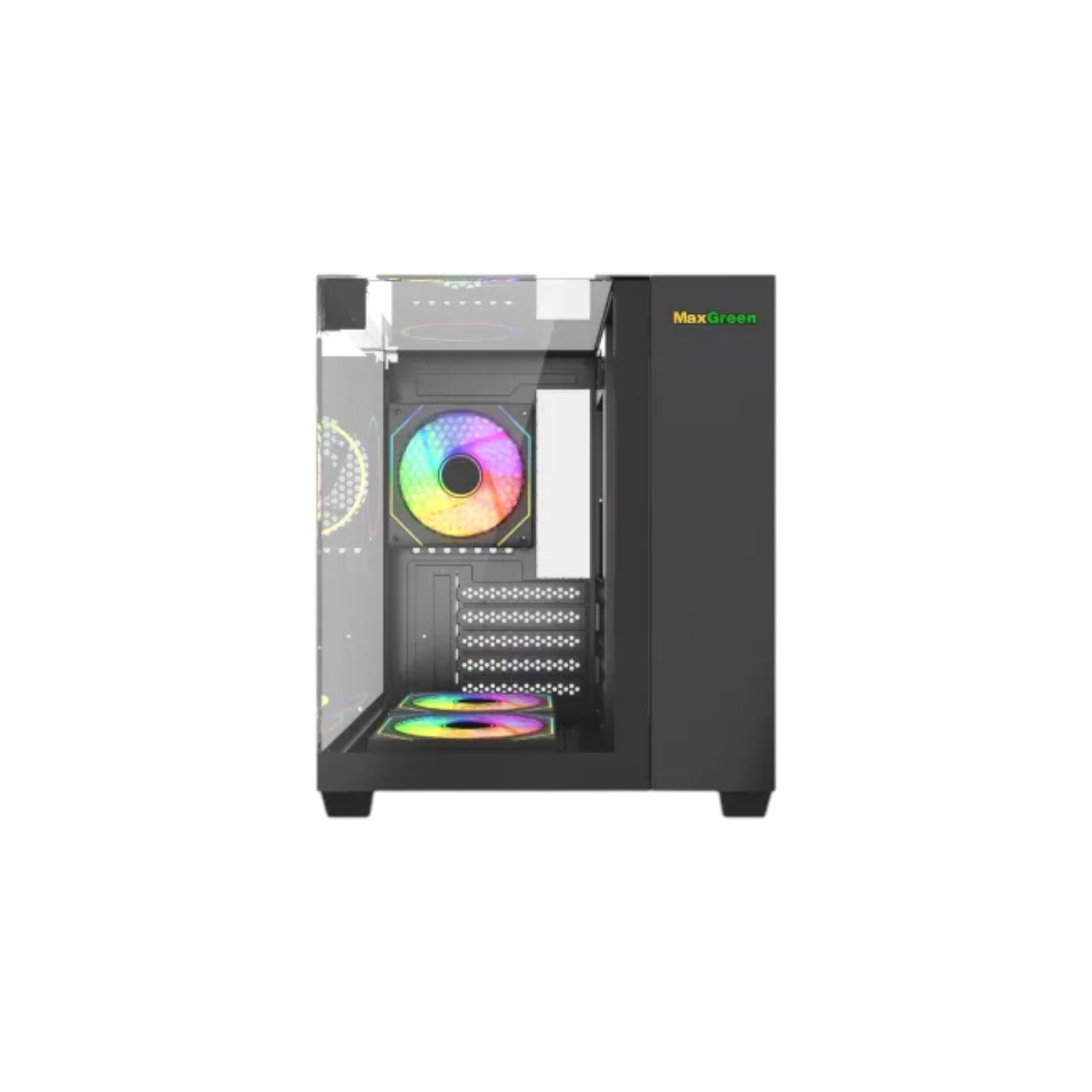 MaxGreen S275-33 Mid-Tower M-ATX Casing With 3x MaxGreen M57 ARGB Fan (PCCMG10003)