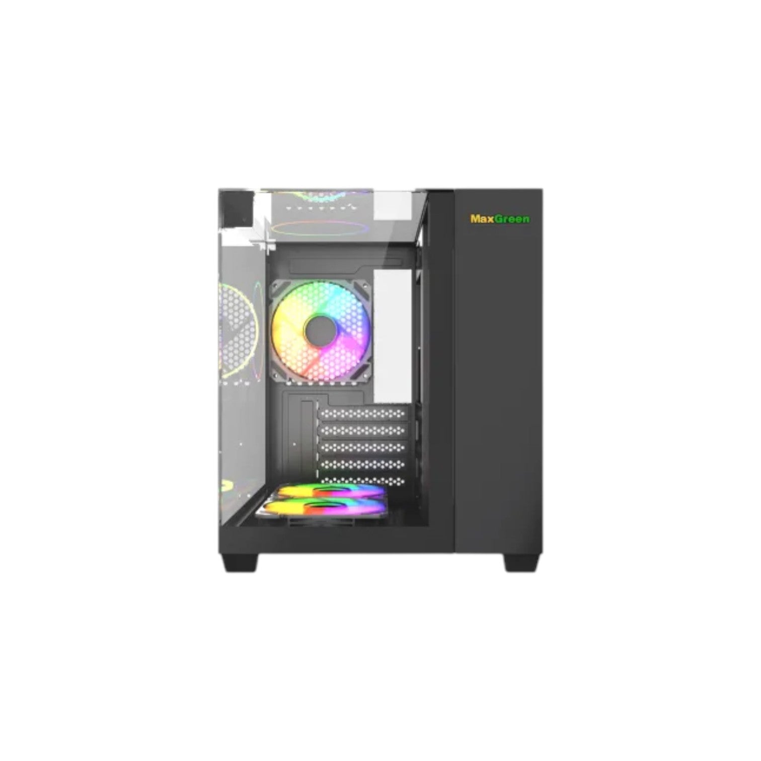 MaxGreen S275-33 Mid-Tower M-ATX Casing With 3x MaxGreen M59 ARGB Fan (PCCMG10004)