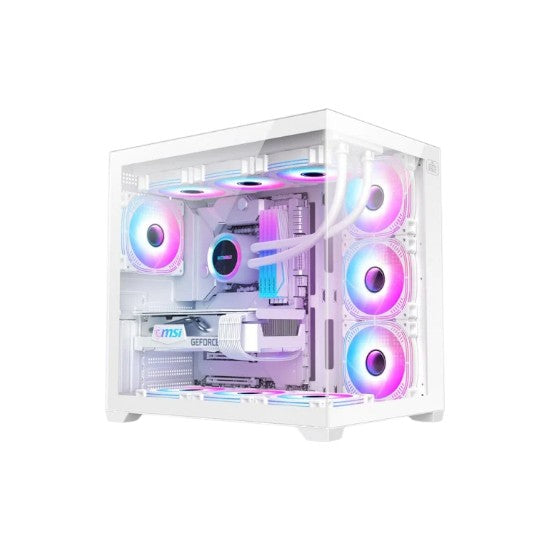 Monarch City Ranger X7 ARGB Mid-Tower ATX Gaming Case White (PCCM9808)