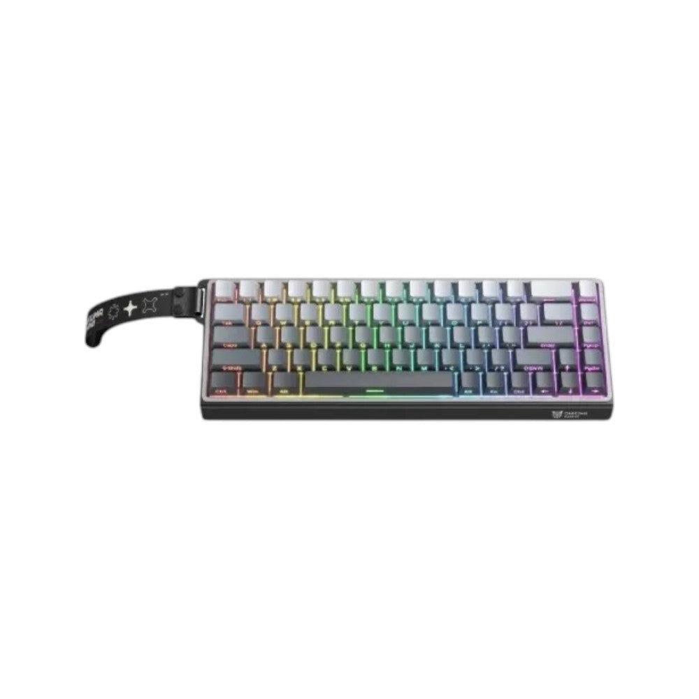 Onikuma G69 wired mechanical gaming keyboard featuring dynamic RGB backlighting and an ergonomic layout.