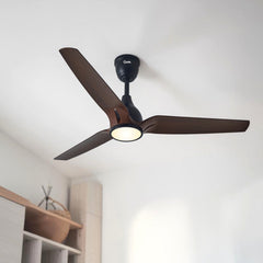 Qulik Nexa 56" Silent Series Energy Saving BLDC Remote Control Underlight Ceiling Fan (Dark Wood) | Q-6579-DW-UL