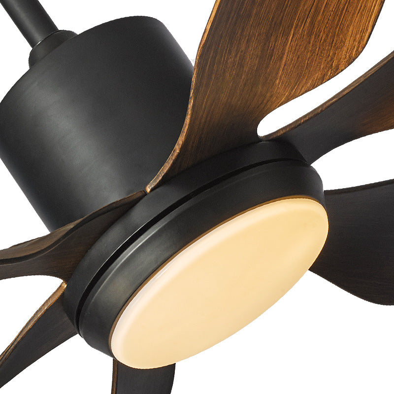 Qulik Silex 54"- Modern Decorative Silent ABS Blade Under light with Remote Ceiling Fan (Dark Wood) Q-6507-DW