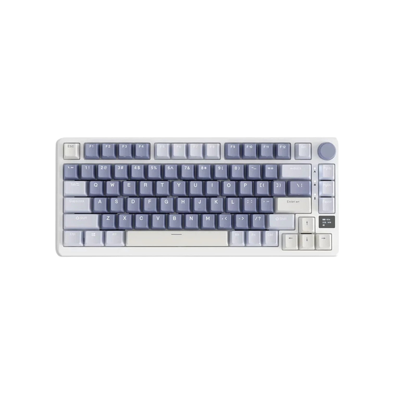 Royal Kludge RK M75 RGB Tri-Mode Hot-Swappable Silver Switch Mechanical Keyboard (KRK2116)