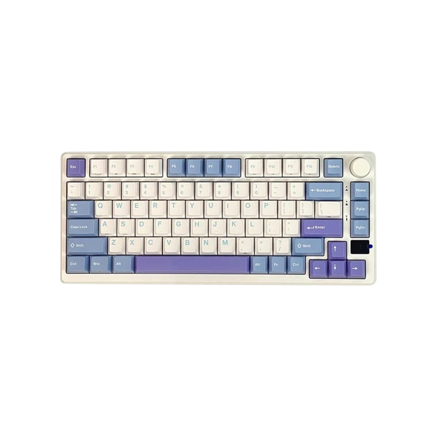 Royal Kludge RK M75 RGB Tri-Mode Hot-Swappable Silver Switch Mechanical Keyboard (KRK2116)