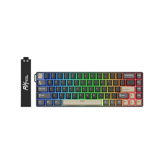 Royal Kludge RK68 HE wired mechanical gaming keyboard featuring hot-swappable switches and customizable RGB backlighting.