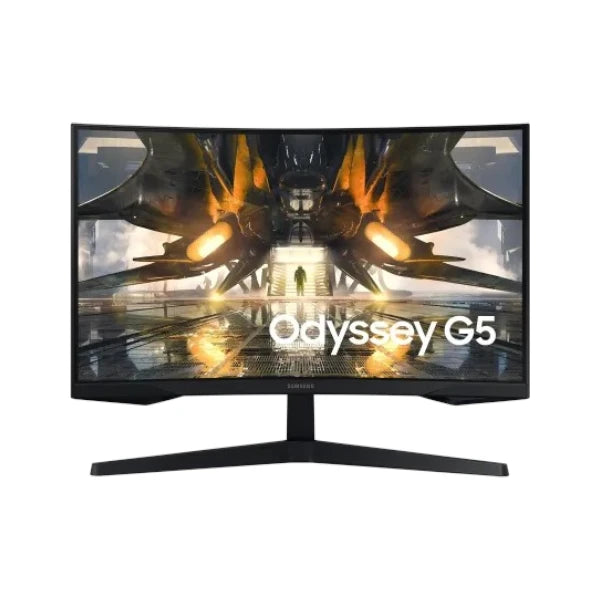 Samsung Odyssey G5 32-inch QHD curved gaming monitor with a fast 165Hz refresh rate and immersive visual display design.