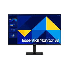 Samsung S27D300GAC 27-inch Essential Monitor S3 featuring a 100Hz refresh rate, FHD resolution, and an IPS panel with a borderless display.