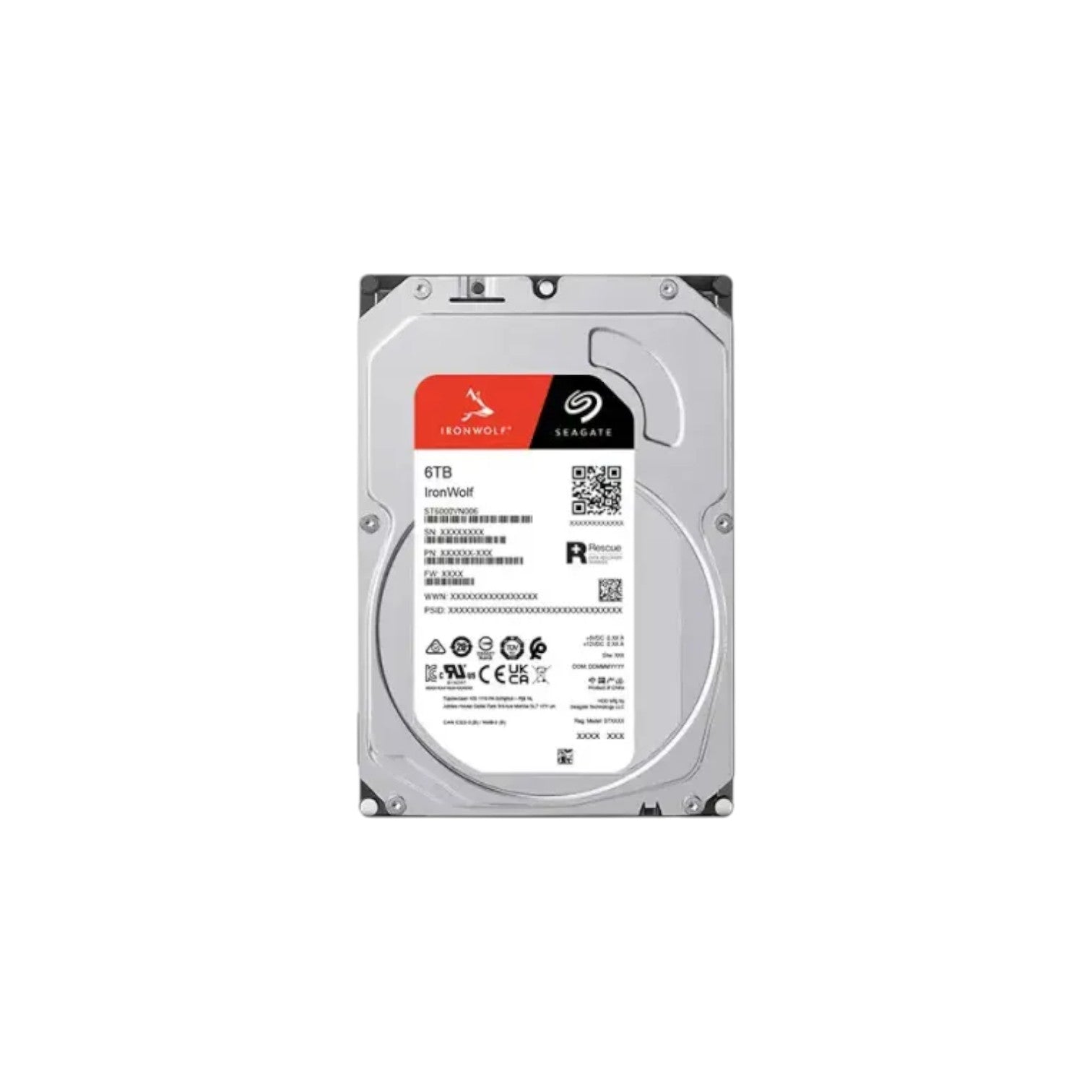 Seagate IronWolf 6TB 3.5 Inch SATA 5400RPM NAS HDD (HDDS18002)