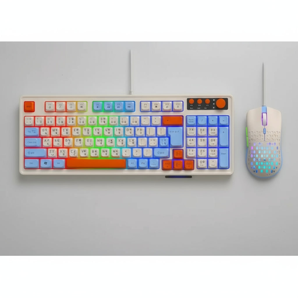 T-WOLF TF100 Wired Keyboard Mouse Gaming Combo (KTW2316)