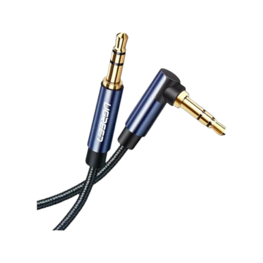 UGREEN 10688 3.5mm Male to 3.5mm Male Cable Gold Plated Metal Case With Braid 3m (Blue) AV112 (ACU30001)