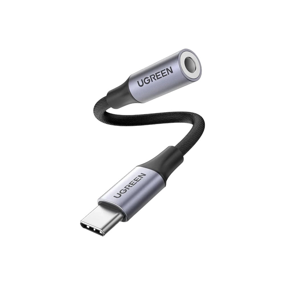 UGREEN 80154 Type-C Male to 3.5mm Audio Female 0.10 Meter, Space Grey Converter # 80154 (CU12001)