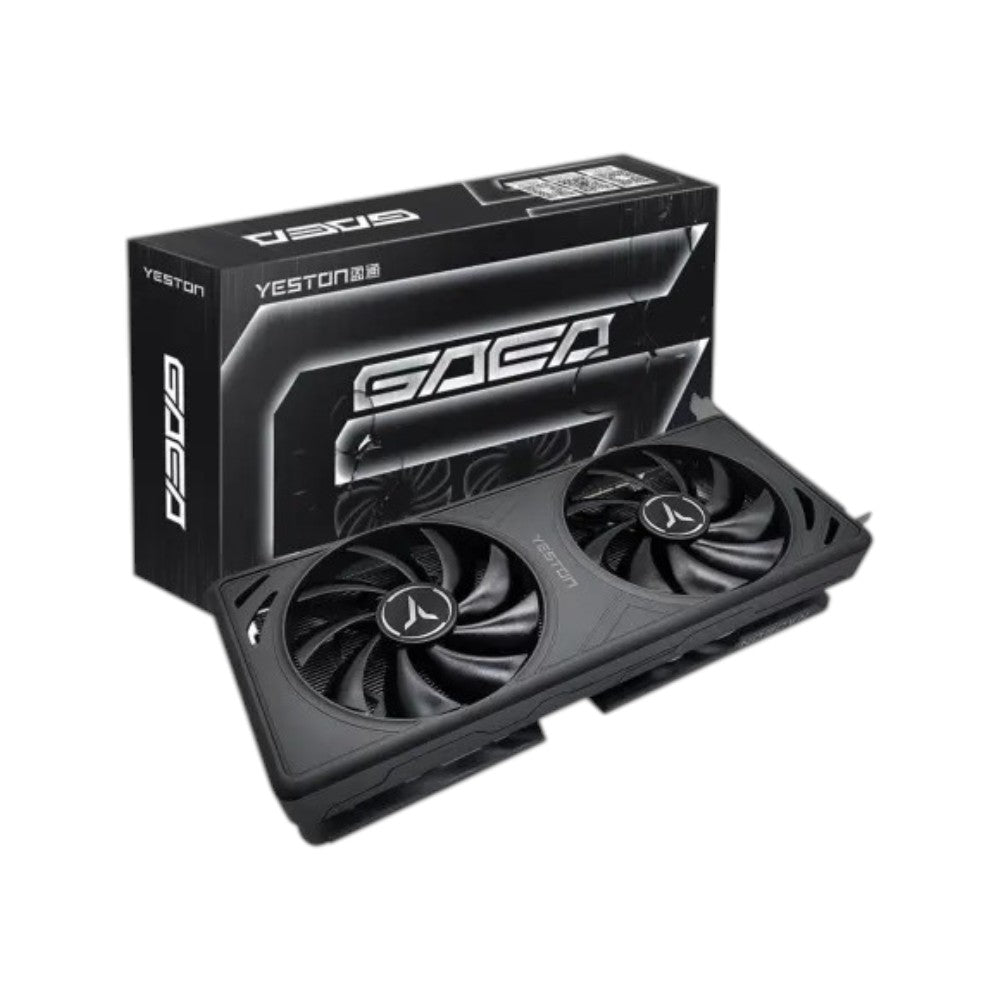 Yeston Radeon RX 9060 XT GAEA 16GB GDDR6 graphics card featuring a dual-fan cooling system and a custom shroud design.
