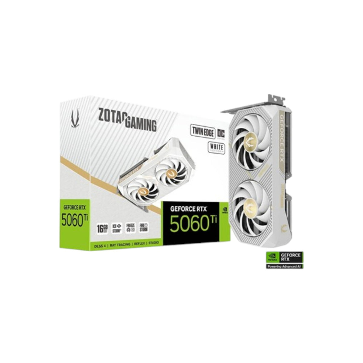 ZOTAC GAMING GeForce RTX 5060 Ti 16GB Twin Edge OC White Edition Graphics Card (GCZ90911)
