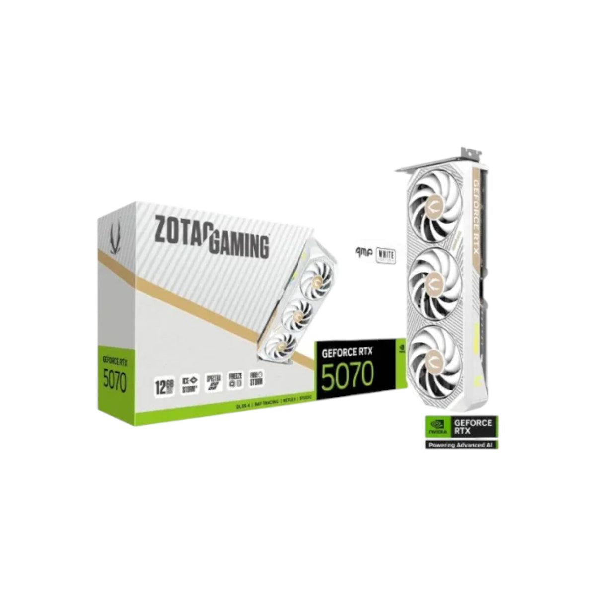 ZOTAC GAMING GeForce RTX 5070 AMP White Edition 12GB GDDR7 Graphics Card (GCZ90906)