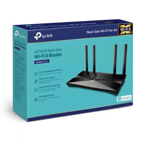 TP-Link Archer AX15 AX1500 Dual Band Gigabit WiFi Router (RTPL4029)