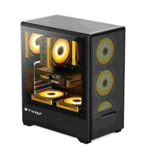 T-WOLF BLAZE BOX X4 ARGB Mid-Tower E-ATX Gaming Casing (PCCTW9606)