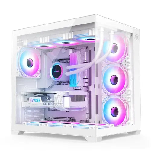 Monarch City Ranger X7 ARGB Mid-Tower ATX Gaming Case White (PCCM9808)