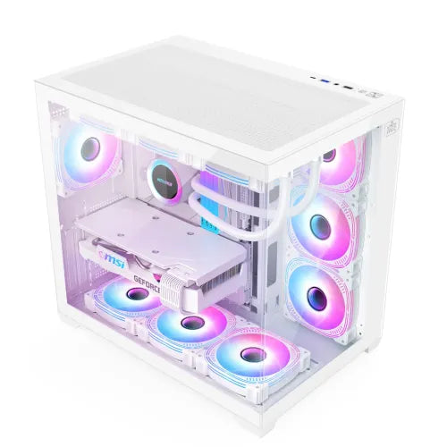 Monarch City Ranger X7 ARGB Mid-Tower ATX Gaming Case White (PCCM9808)