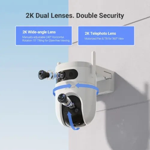 EZVIZ H9c Dual 2K 3MP+3MP Pan & Tilt WiFi Camera (CCCD15301)