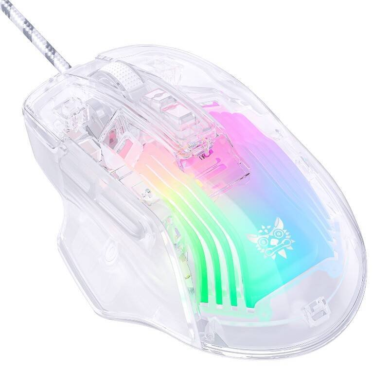 ONIKUMA CW923 12800 DPI Wired RGB Transparent Gaming Mouse (MOK912)