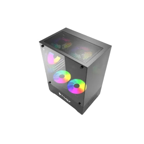 T-Wolf Ice Cooler X5 ARGB M-ATX Mid Tower Gaming Casing (PCCTW9601)
