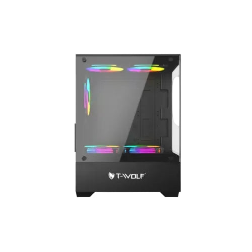 T-Wolf Ice Cooler X5 ARGB M-ATX Mid Tower Gaming Casing (PCCTW9601)
