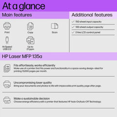 HP Laser MFP 135a Multifunction Mono Laser Printer