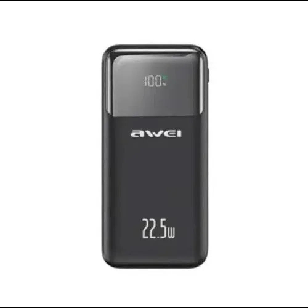 Awei P106K 10000mAh 22.5W Fast Charging Digital Display Power Bank (PBA8013)