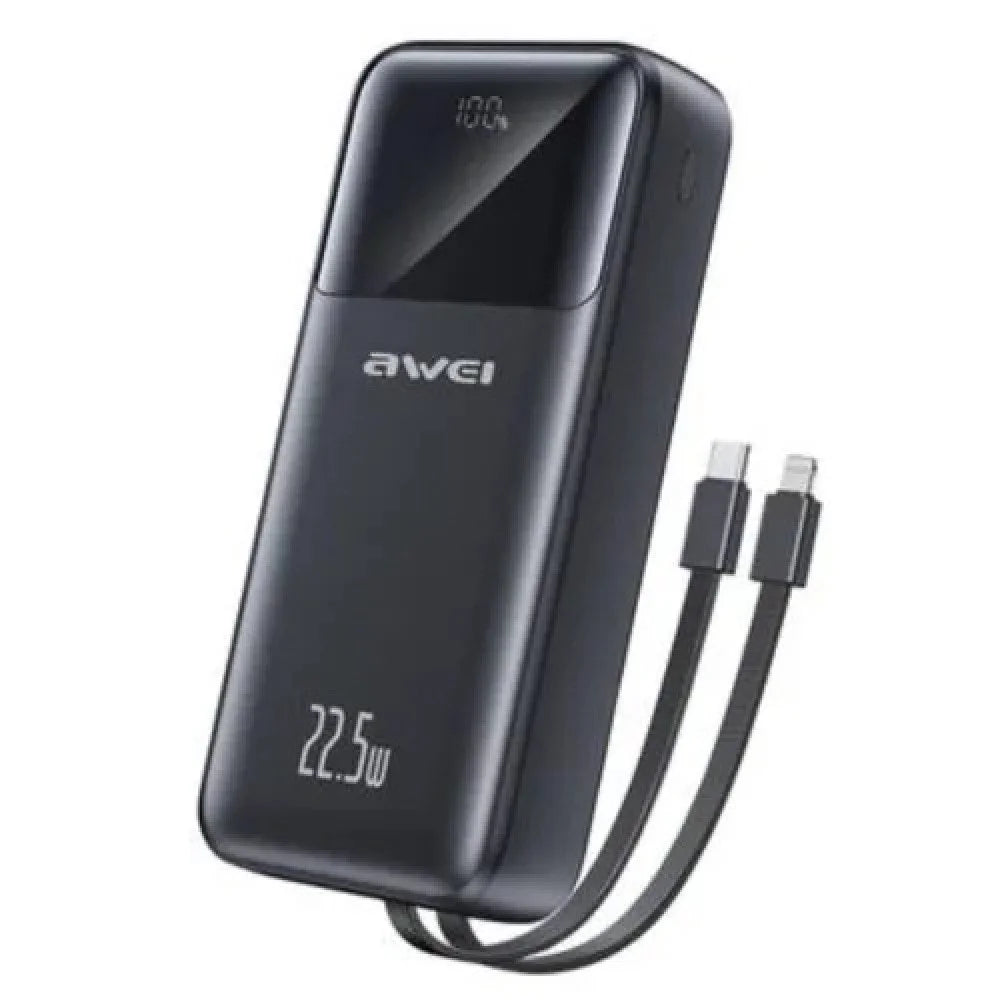 Awei P106K 10000mAh 22.5W Fast Charging Digital Display Power Bank (PBA8013)