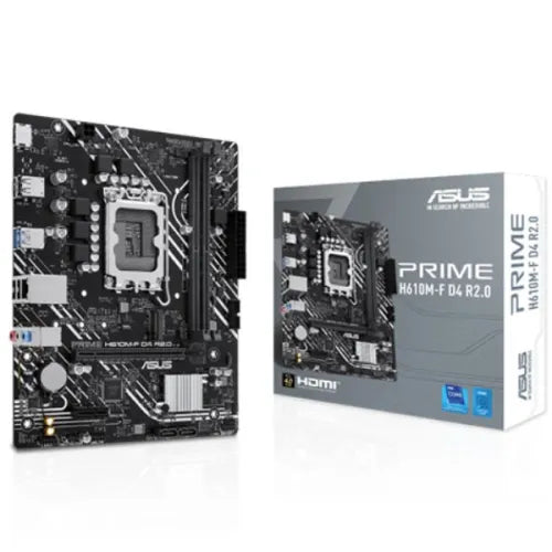 ASUS PRIME H610M-F D4 R2.0 DDR4 LGA1700 mATX Motherboard (MAI5835)