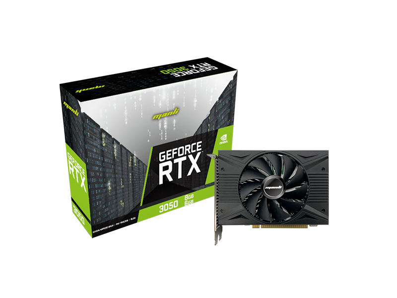 Manli GeForce RTX 3050 6GB Nebula Twin GDDR6 Graphics Card (GCM90108)