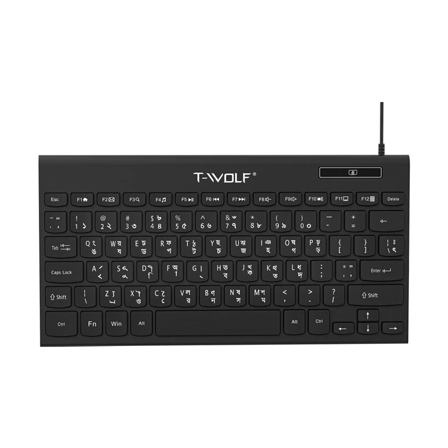 T-WOLF K220 Wired Keyboard with Bangla (KTW2321)