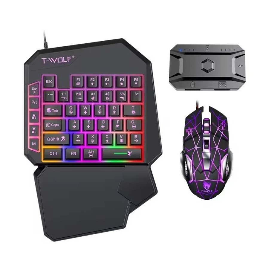 T-WOLF TF950 5 In 1 Wired Gaming Combo (KTW2312)